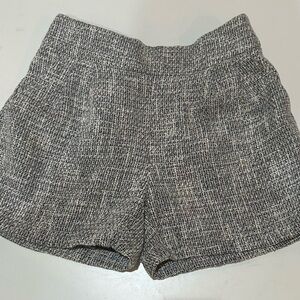 GAP Gray High Waist Shorts with Textured Fabric